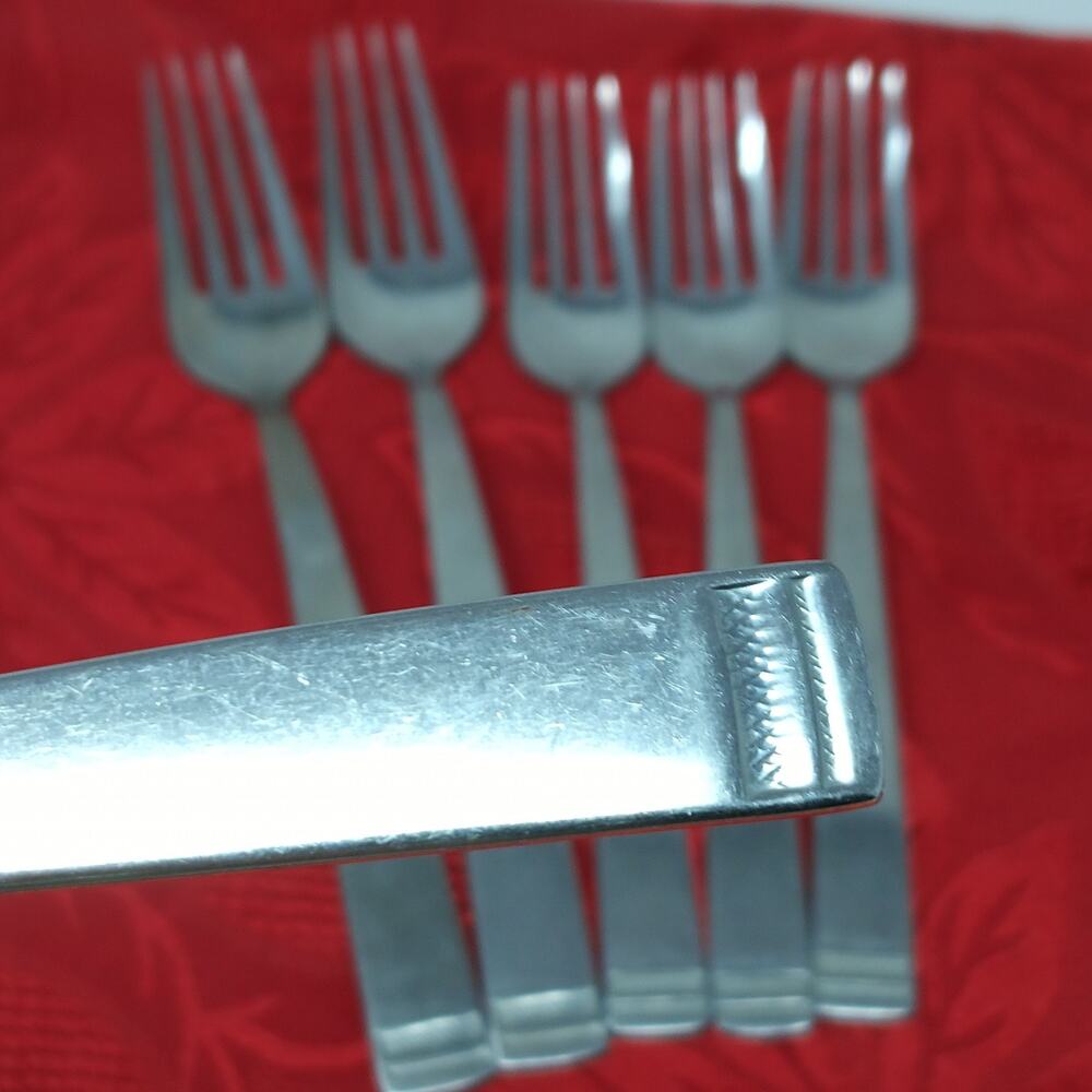 6X Forks Dansk BISTRO Stainless Steel 18/10 Flatware 3 Dinner 3 Salad Forks